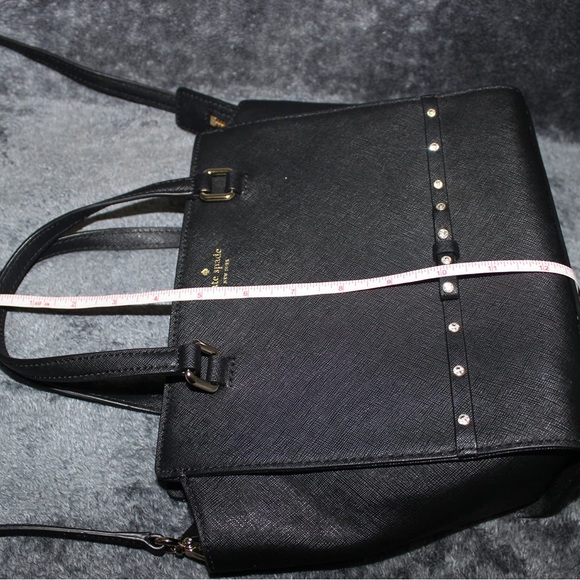 ✨HP ♠️Kate Spade Saffiano Leather Laurel Way Jeweled Bow Hadlee Satchel - Picture 11 of 12